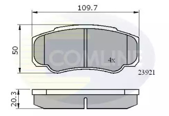 Комплект тормозных колодок CBP01042 COMLINE