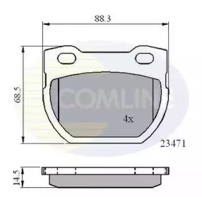 Комплект тормозных колодок CBP01078 COMLINE