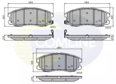 Комплект тормозных колодок CBP31582 COMLINE