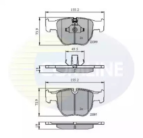 Комплект тормозных колодок CBP01157 COMLINE