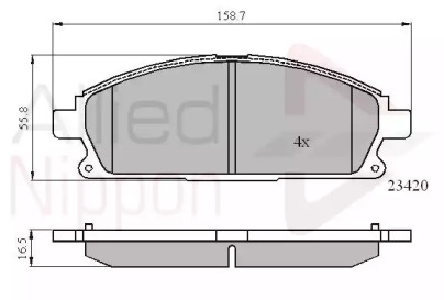 Комплект тормозных колодок ADB0591 COMLINE