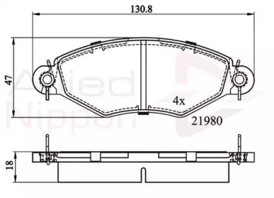 Комплект тормозных колодок ADB0704 COMLINE