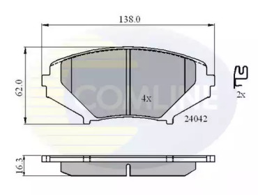 Комплект тормозных колодок CBP31246 COMLINE