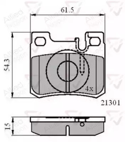 Комплект тормозных колодок ADB01067 COMLINE