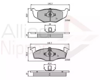 Комплект тормозных колодок ADB0706 COMLINE