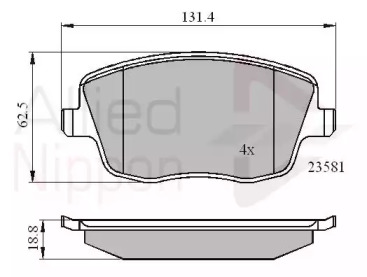 Комплект тормозных колодок ADB01147 COMLINE