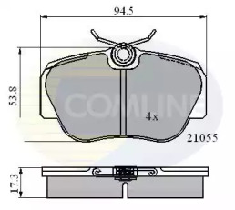 Комплект тормозных колодок CBP0328 COMLINE