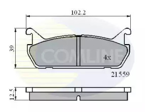 Комплект тормозных колодок CBP0875 COMLINE