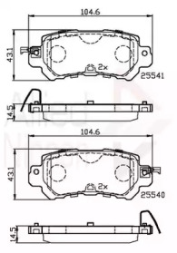 Комплект тормозных колодок ADB32241 COMLINE