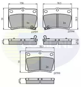 Комплект тормозных колодок CBP3775 COMLINE