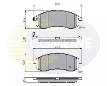 Комплект тормозных колодок CBP31749 COMLINE