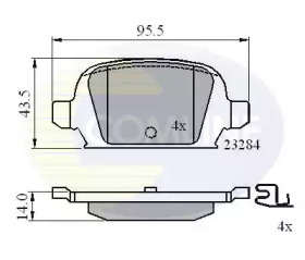 Комплект тормозных колодок CBP31135 COMLINE