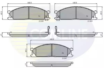 Комплект тормозных колодок CBP3863 COMLINE