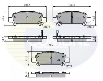 Комплект тормозных колодок CBP3882 COMLINE