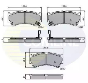 Комплект тормозных колодок CBP3883 COMLINE