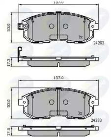 Комплект тормозных колодок CBP32025 COMLINE