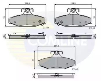 Комплект тормозных колодок CBP3586 COMLINE