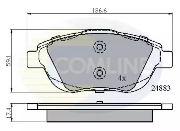 Комплект тормозных колодок CBP02027 COMLINE