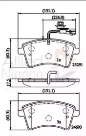 Комплект тормозных колодок ADB11707 COMLINE