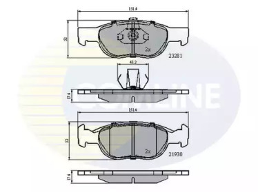 Комплект тормозных колодок CBP01018 COMLINE