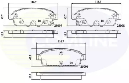 Комплект тормозных колодок CBP32024 COMLINE