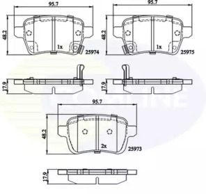 Комплект тормозных колодок CBP32299 COMLINE