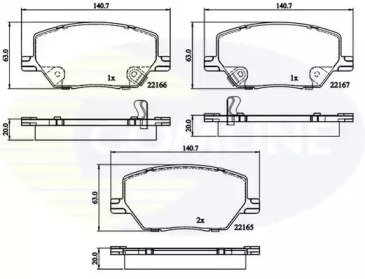 Комплект тормозных колодок CBP32294 COMLINE