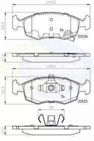 Комплект тормозных колодок CBP32104 COMLINE