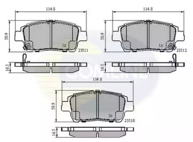 Комплект тормозных колодок CBP3901 COMLINE