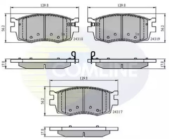 Комплект тормозных колодок CBP31519 COMLINE