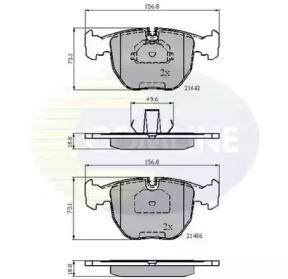 Комплект тормозных колодок CBP01096 COMLINE