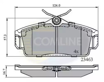 Комплект тормозных колодок CBP0740 COMLINE