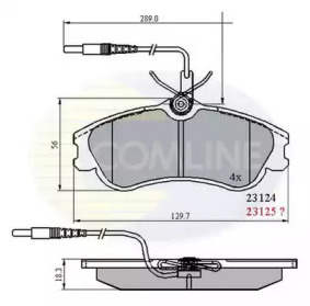 Комплект тормозных колодок CBP1174 COMLINE