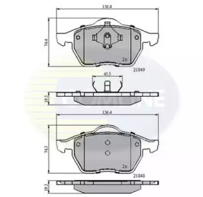 Комплект тормозных колодок CBP0715 COMLINE