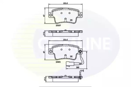 Комплект тормозных колодок CBP21528 COMLINE