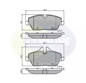 Комплект тормозных колодок CBP01531 COMLINE