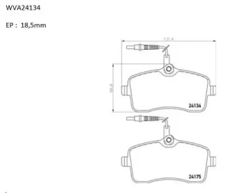 Комплект тормозных колодок PBP2605 AUTOMOTOR France