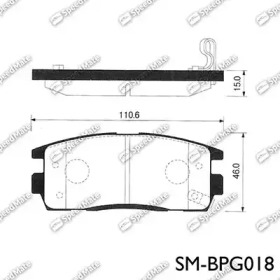 Комплект тормозных колодок SM-BPG018 SpeedMate