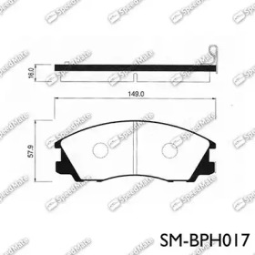 Комплект тормозных колодок SM-BPH017 SpeedMate