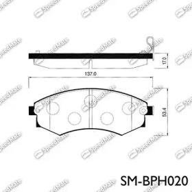 Комплект тормозных колодок SM-BPH020 SpeedMate