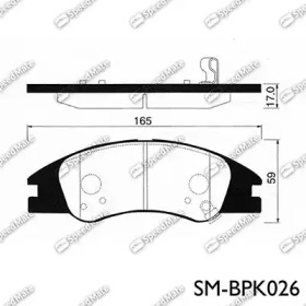 Комплект тормозных колодок SM-BPK026 SpeedMate