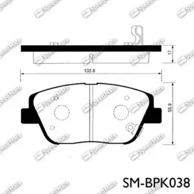 Комплект тормозных колодок SM-BPK038 SpeedMate