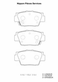 Комплект тормозных колодок H360A43 NPS