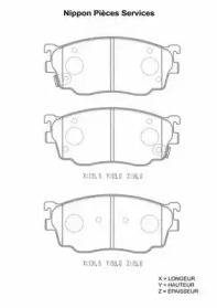 Комплект тормозных колодок M360A56 NPS