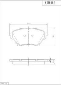 Комплект тормозных колодок M360A65 NPS
