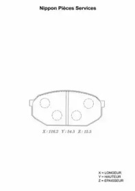 Комплект тормозных колодок M360I20 NPS