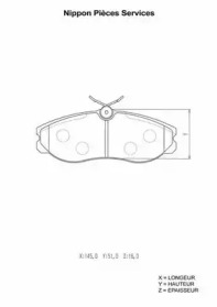 Комплект тормозных колодок N360N59 NPS