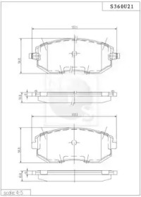 Комплект тормозных колодок S360U21 NPS