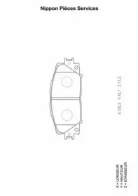 Комплект тормозных колодок T360A121 NPS