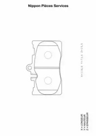 Комплект тормозных колодок T360A16 NPS